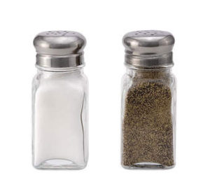 Salt and Pepper clear glass
