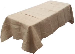 Burlap table cloth