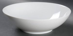 White round ceramic salad bowl