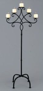 7 candle or flower cast iron stand
