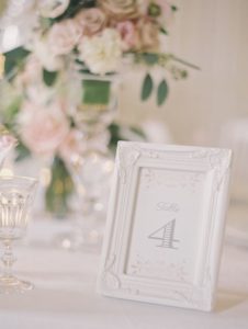 Table number in frame