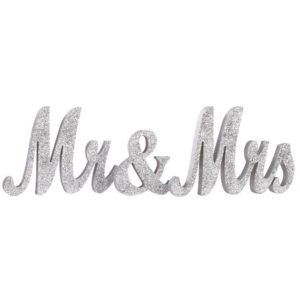 Mr & Mrs silver sign