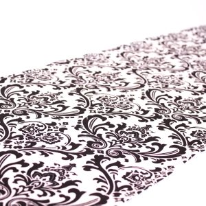 Runner White and black paisley 1.5m x35cm