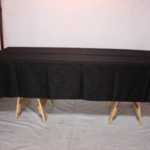 Tablecloth Damask black rectangular 2.5 x 1.5m Thicker weave