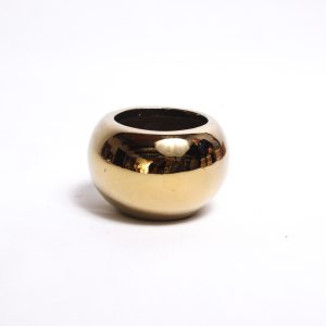 Candle holder Gold ceramic votive small