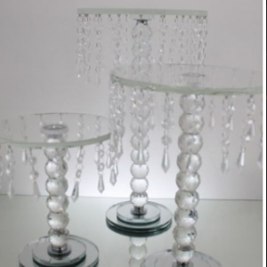 crystal beaded cake stand 26cm