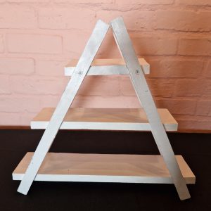 A-Frame 3 Tier Small White Wood